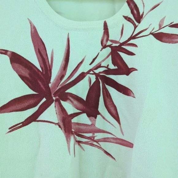 NWT Harve Benard Palm leaf Preppy Top - Picture 3 of 11